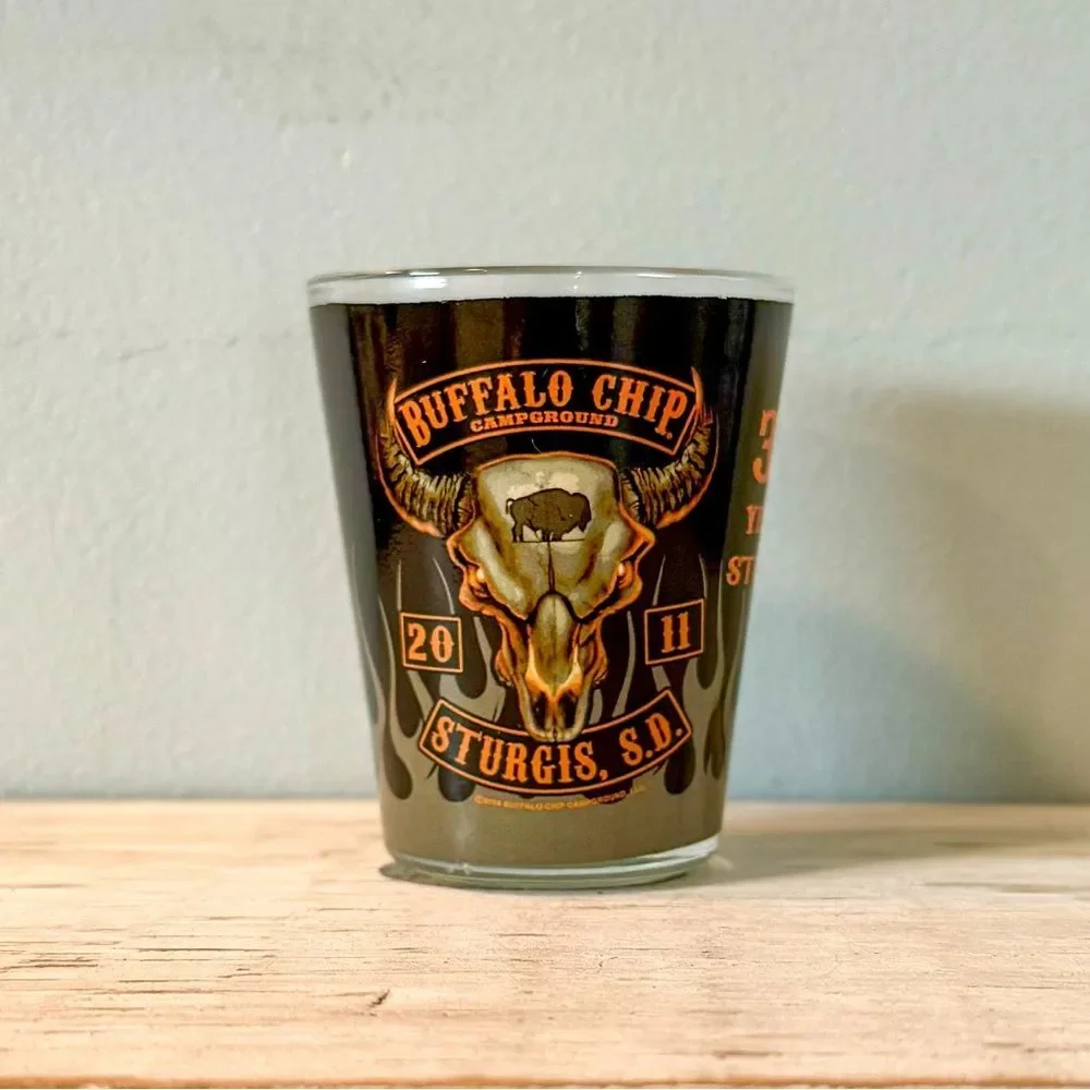 Buffalo Chip Sturgis SD 30 Year Shot Glass | Souvenir Collectible Barware